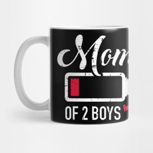 Mom Of 2 Boys Mug